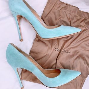 Gianvito Rossi Suede upper w/leather sole Mint